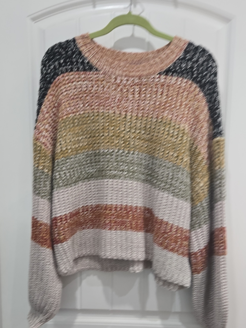 SO ME Striped Multicolor Knit Sweater - Women's Cozy Pullover